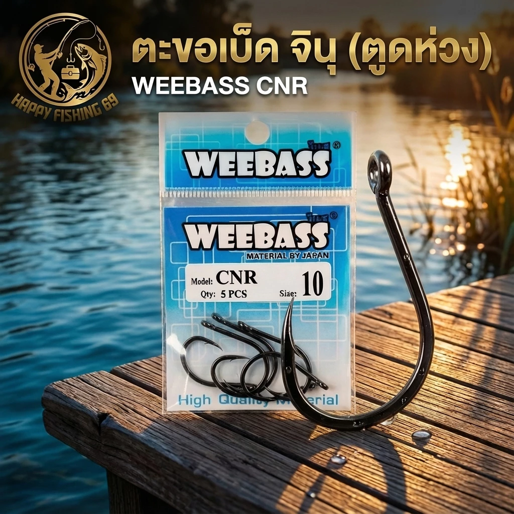 [item012] ตะขอเบ็ด จินุ (ตูดห่วง) WEEBASS CNR เบอร์ 0.5 ถึง เบอร์ 11