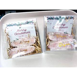 𝑩𝒐𝒙𝒔𝒆𝒕 🎁 กิ๊บติดชื่อ+กล่องใส พร้อมสติกเกอร์หน้ากล่อง ฟรีตกแต่ง (แจ้งชื่อในแชท รบกวนอ่านรายละเอียด)