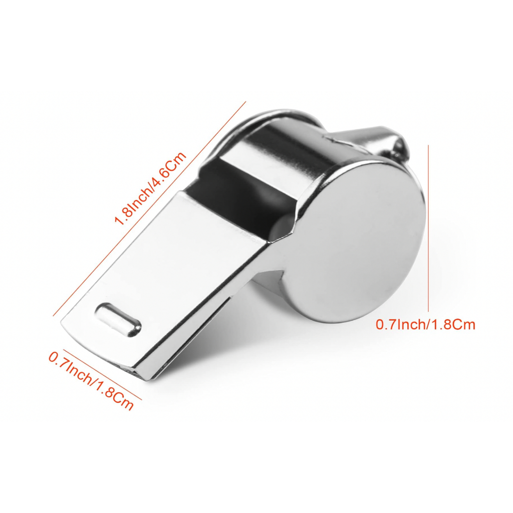 P&P Sport นกหวีดสแตนเลสพร้อมสายคล้อง เสียงดัง เหมาะสำหรับโค้ช ผู้ตัดสิน กีฬา - รูปที่ 2