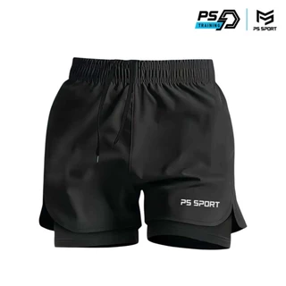กางเกงออกกำลังกายขาสั้น มีซับใน สำหรับกีฬา PSSPORT ผู้ชายผู้หญิง เดิน วิ่ง เล่นเวท