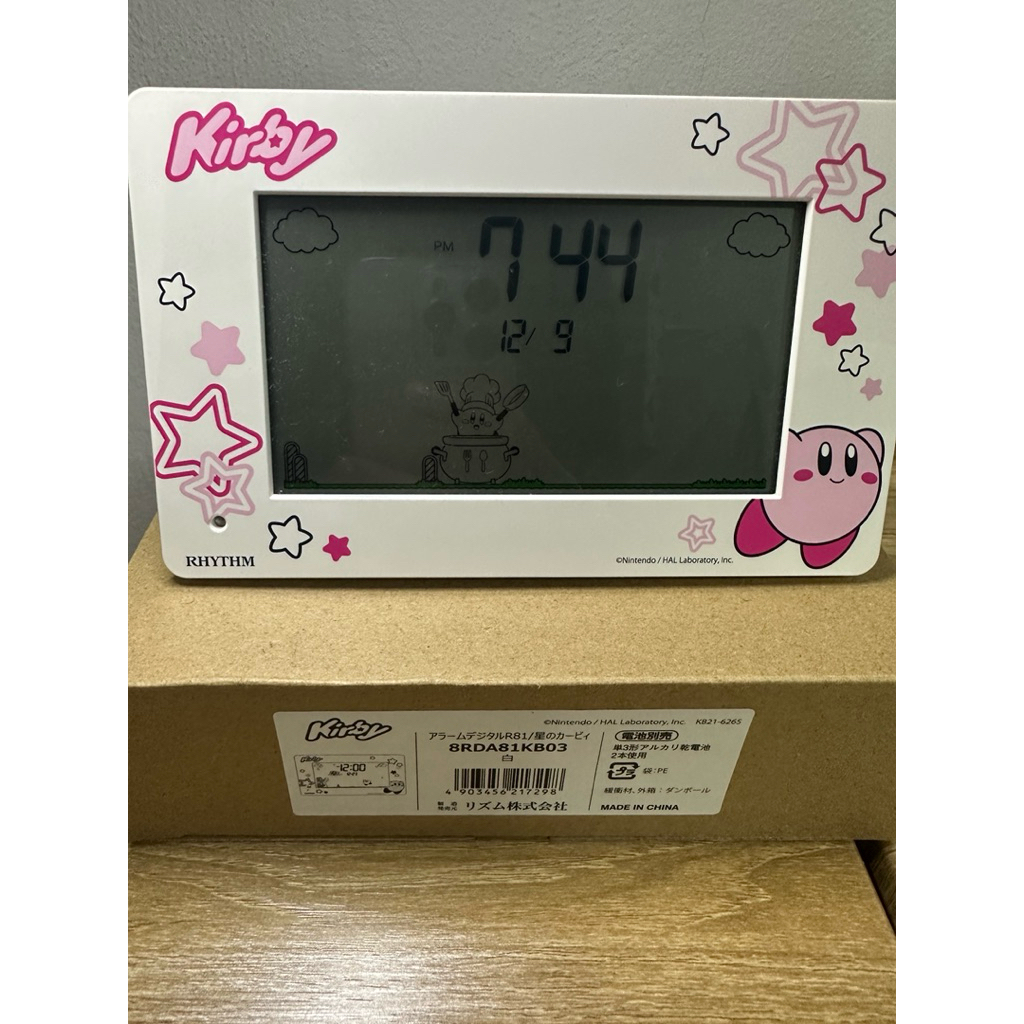 RHYTHM🇯🇵(🔥พร้อมส่ง) นาฬิกาตั้งโต๊ะ Kirby Star Alarm Clock แท้ ใหม่