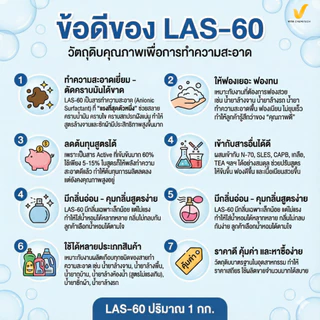 LAS-60 แท้ 100% คุณภาพอุตสาหกรรมLinearAlkylbenzeneSulfonicAcid60%