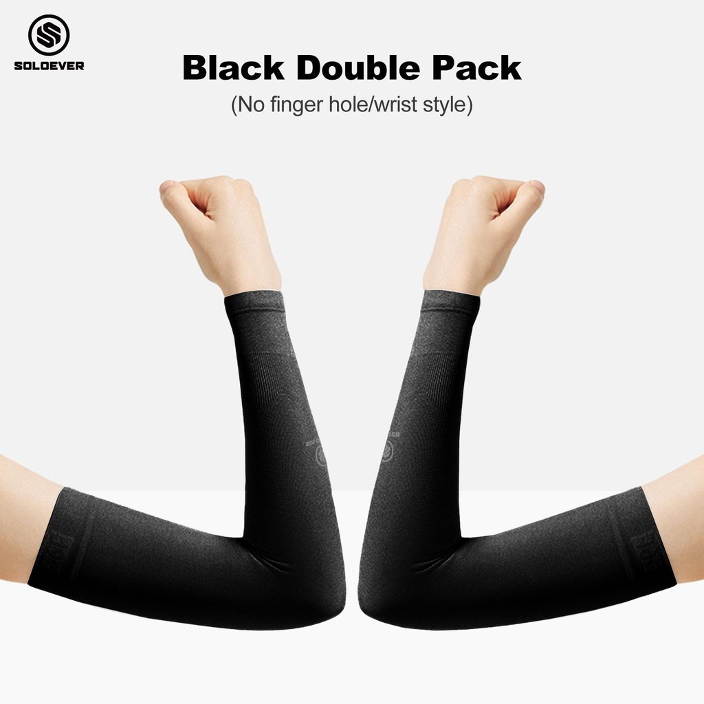 SOLOEVER ปลอกแขนกันแดด UV ป้องกัน UV 99% Free Size