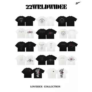 (🔥จัดส่งด่วน 1-3 วัน!) 22wrldwidee รวมเสื้อยืดครอปทรง Boxy LOV(S)ER ลายสกรีนแน่นๆ (AD133-AD139)
