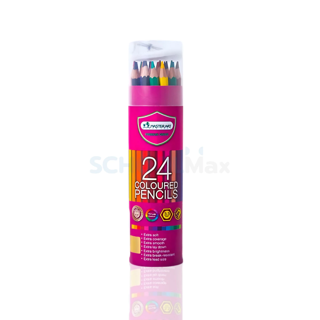 สีไม้มาสเตอร์อาร์ต Premium สีไม้ 1 หัว แท่งยาว 24สี , 36สี รุ่น กระบอก Master Art / 1 กล่อง