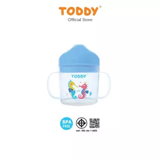 TODDY ทอดดี้ ถ้วยหัดดื่ม แก้วหัดดื่ม ถ้วยน้ำเด็ก แบบใส (ชมพู / ฟ้า)