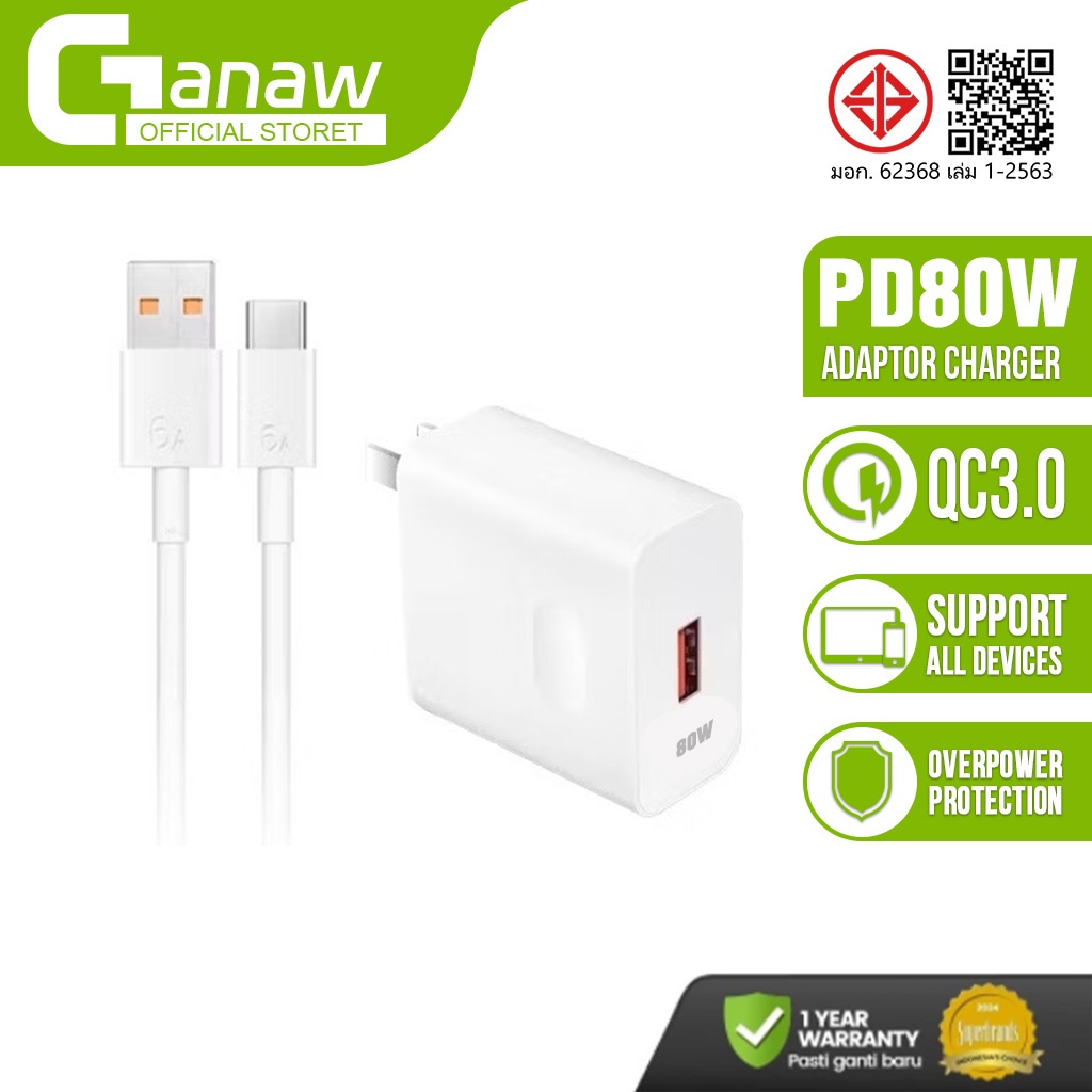 OPPO 33W 80W ชาร์จเร็ว oppoa92s a52 a72 a32 a93 ชุดหัวชาร์จโทรศัพท์มือถือพร้อมหัวชาร์จ type-c