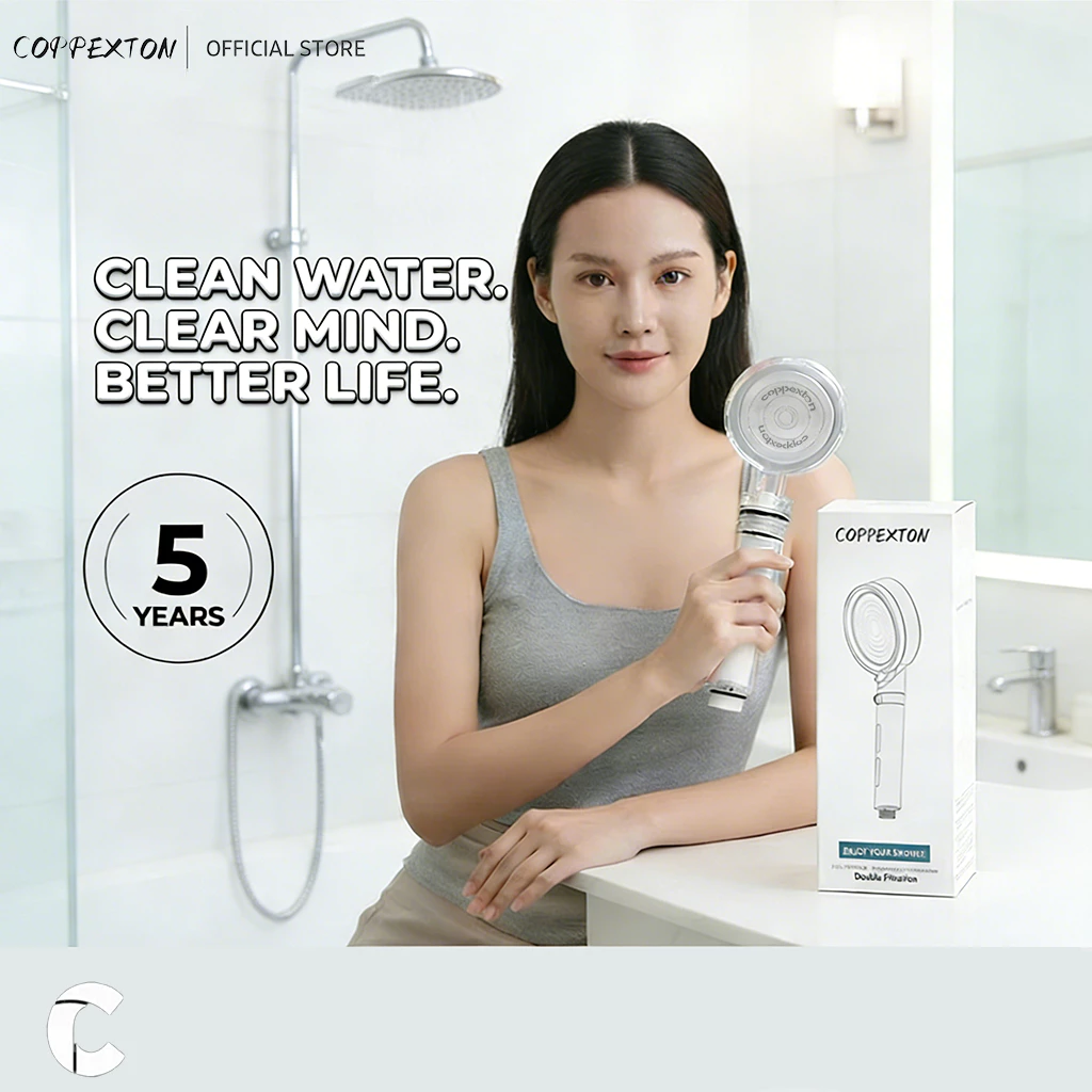 COPPEXTON ฝักบัวกรองน้ำ พร้อมไส้กรอง Cotton Micro Filter 3 ชิ้น thumbnail 5