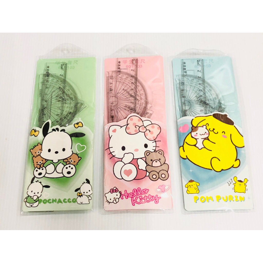 ชุดเรขาคณิต 4 ชิ้น ซองกระดุม 40pcs