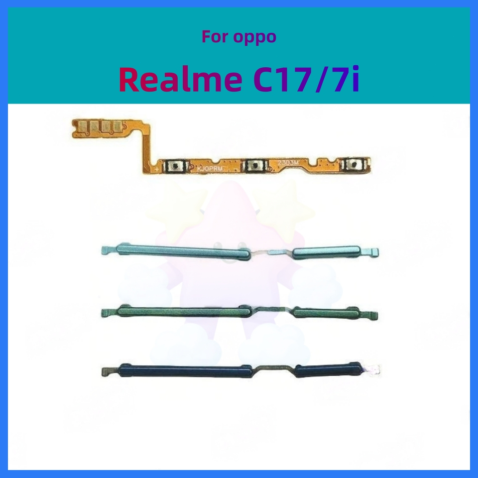 ใหม่ Oppo Realme 7i C17 ปุ่ม Power flex เปิด/ปิดปุ่มสวิทช์ด้านข้าง Key Volume Up Down Flex Cable