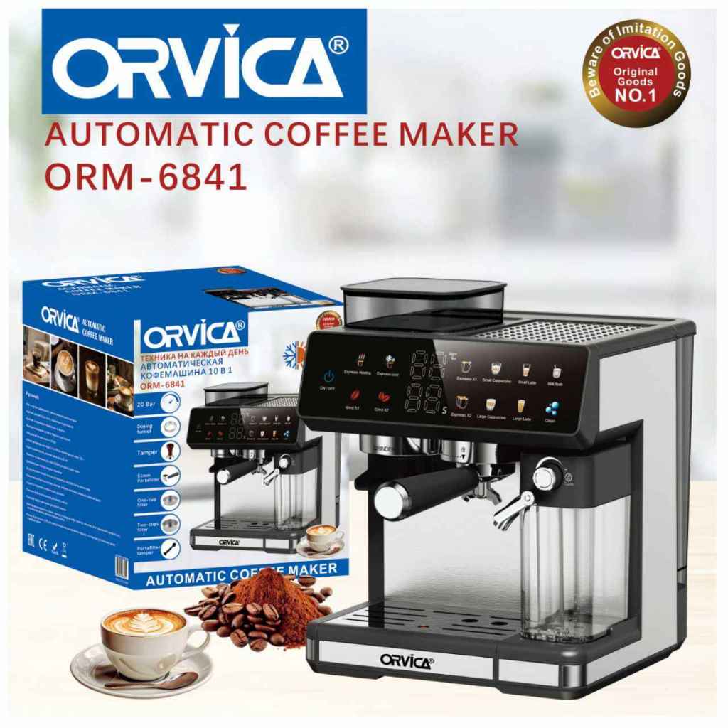 ORVICA Smart Automatic Espresso & Cappuccino Maker เครื่องชงกาแฟอัตโนมัติอัจฉริยะสำหรับบ้าน กาแฟเอสเ