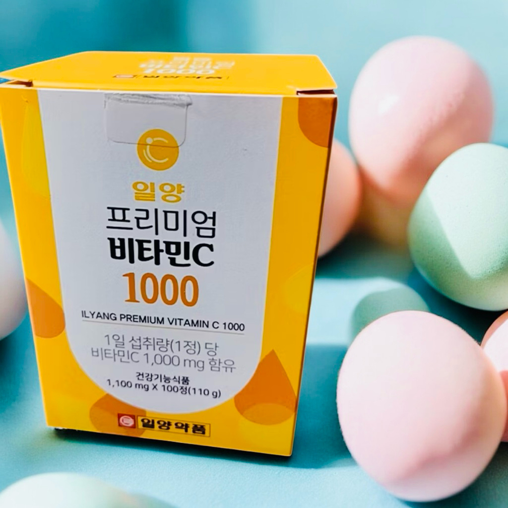 Vitamin C 1000mg ILYANG ວິຕາມິນຊີ ເສີມພູມຄຸ້ມກັນ ຜິວໃສດູມີສີຊົມພູ