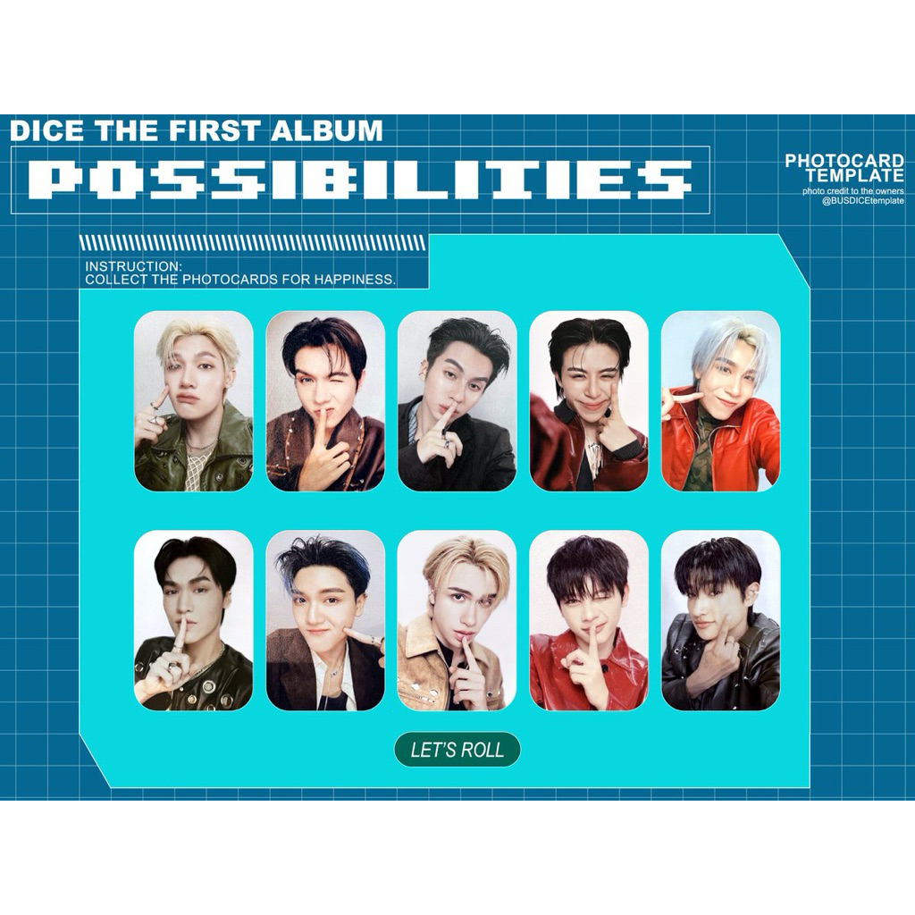 การ์ดอัลบั้ม DICE | Photocard DICE THE FIRST ALBUM POSSIBILITIES
