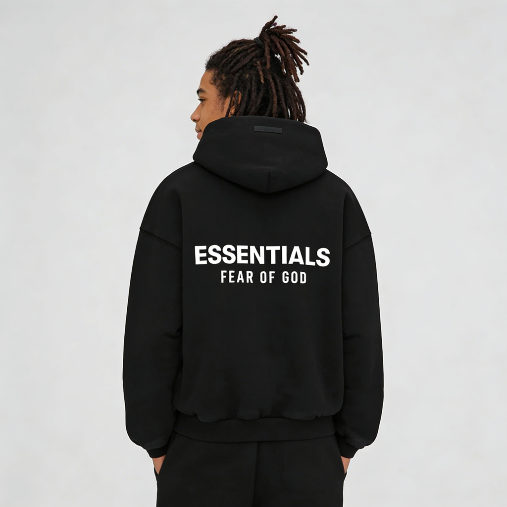 【ของแท้ 】ฮู้ดี้แบบ-Unisex Heather Gray Fear of God Essentials Hoodie FOG(FW24)มีสินค้าในสต๊อก - รูปที่ 2