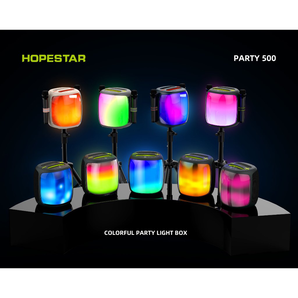 Hopestar PARTY 500 – ลำโพงบลูทูธปาร์ตี้ 100W พร้อมไมค์คู่ไร้สาย ของแท้ประกันศูนย์ไทย 1ปี