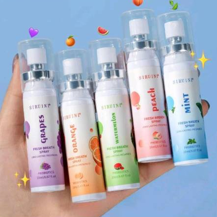 สเปรย์ดับกลิ่นปาก พกพาสะดวกฉีดสเปรย์เบาๆ ขนาด 20ml  กลิ่นหอมฟุ้งเติมช่องปากทำความสะอาดช่องปาก