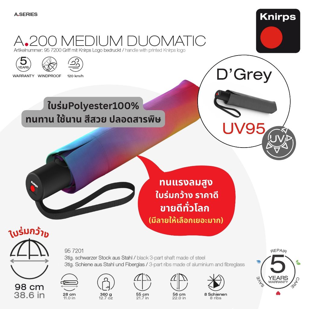 A.200 Medium Duomatic Premium Umbrella