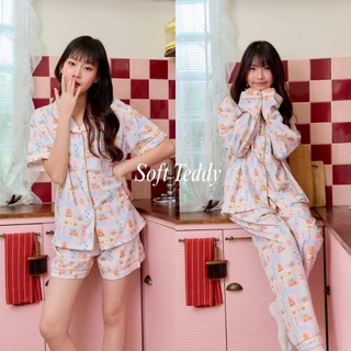 Christmas collection Nemuri pajamas ชุดนอนผู้หญิง ชุดนอนแขนสั้น ชุดนอนแขนยาว ลายน่ารัก ฟรีไซส์