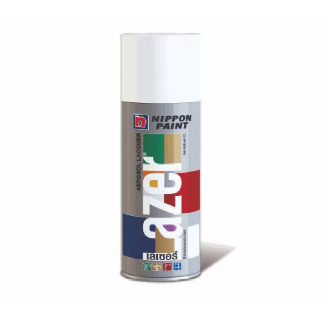 NIPPON PAINT LAZER สีสเปรย์ 400 ซีซี รุ่น L100 สีขาวด้าน