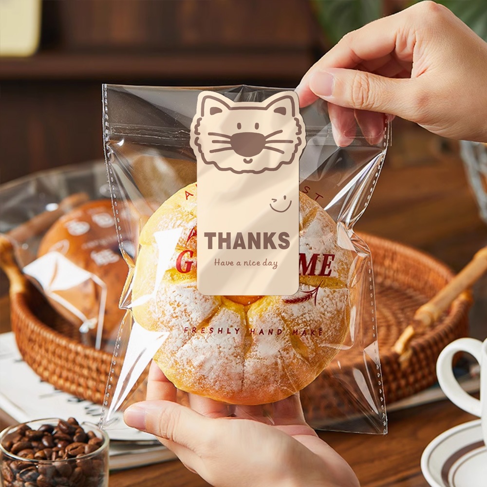 🇹🇭💥50ชิ้น/แพ๊ค💥สติ๊กเกอร์ 6x15cm แมวเหมียว^^ตกแต่งกล่องขนม ของขวัญ ขอบคุณลูกค้า✨Sticker แมวเหมียว✨💞💗 - รูปที่ 2