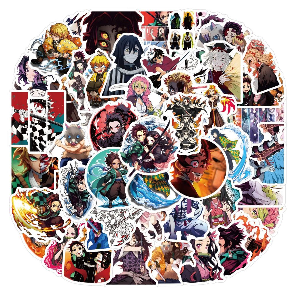 พร้อมส่ง จาก กทม สติ๊กเกอร์ Sticker ดาบพิฆาตอสูร Demon Slayer ทันจิโร อนิเมะ anime กันน้ำได้ ไม่ลอก