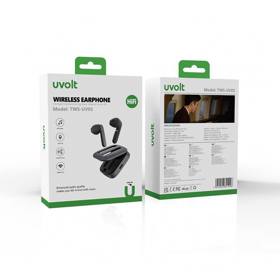 หูฟังบลูทูธ uvolt รุ่น TWS-UV01 Wireless Earphone