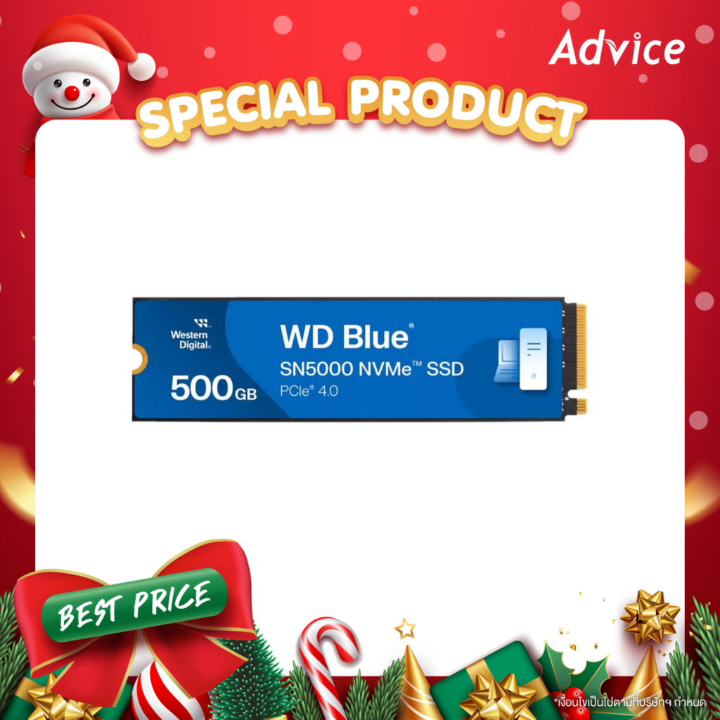 WD 500 GB SSD M.2 PCIe 4.0 SN5000 BLUE (WDS500G4B0E) NVMe - A0169570