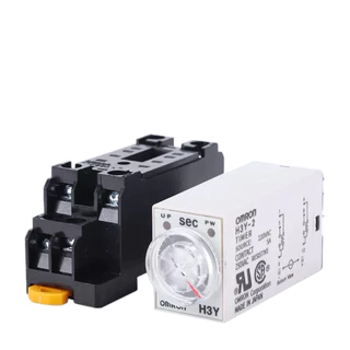 TIMER ตั้งเวลาราคาต่อตัวH3Y2 8ขา H3Y รีเลย์ตั้งเวล รุ่น H3Y-2 หน่วงเวลาเปิดเครื่อง AC220V DC24V 12V มีขาขายแยกกดสั่งได้