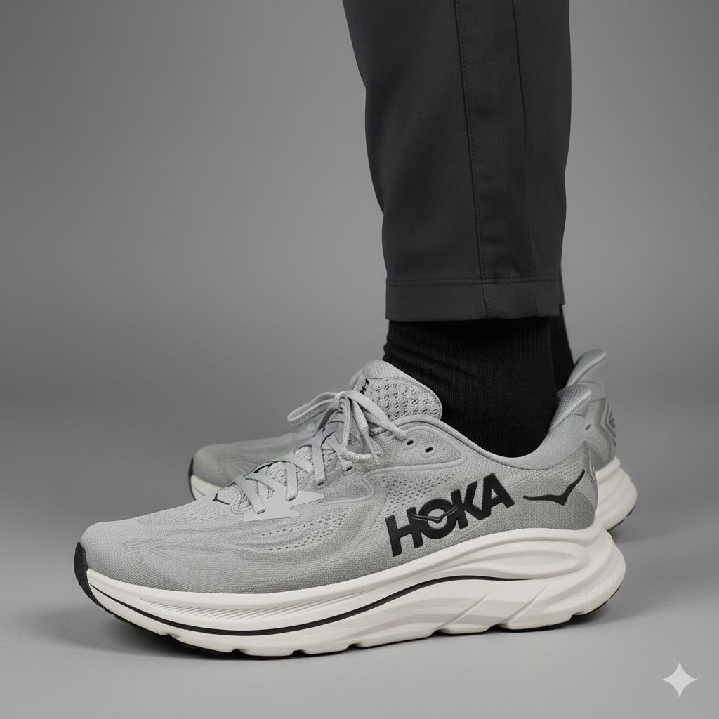 Hoka Clifton 10 สี galactic grey ของแท้ มือสอง รองเท้าวิ่งมือสอง รองเท้าวิ่ง รองเท้ากีฬา รองเท้ามือส