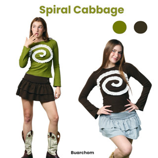 Spiral Cabbge Long Sleeve เสื้อแขนยาวลายวนผักกาด