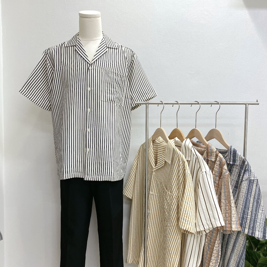 A.M BOY [เอเอ็ม บอย]  Smart Hawaii Shirt - เสื้อเชิ้ตฮาวายทรงสมาร์ท