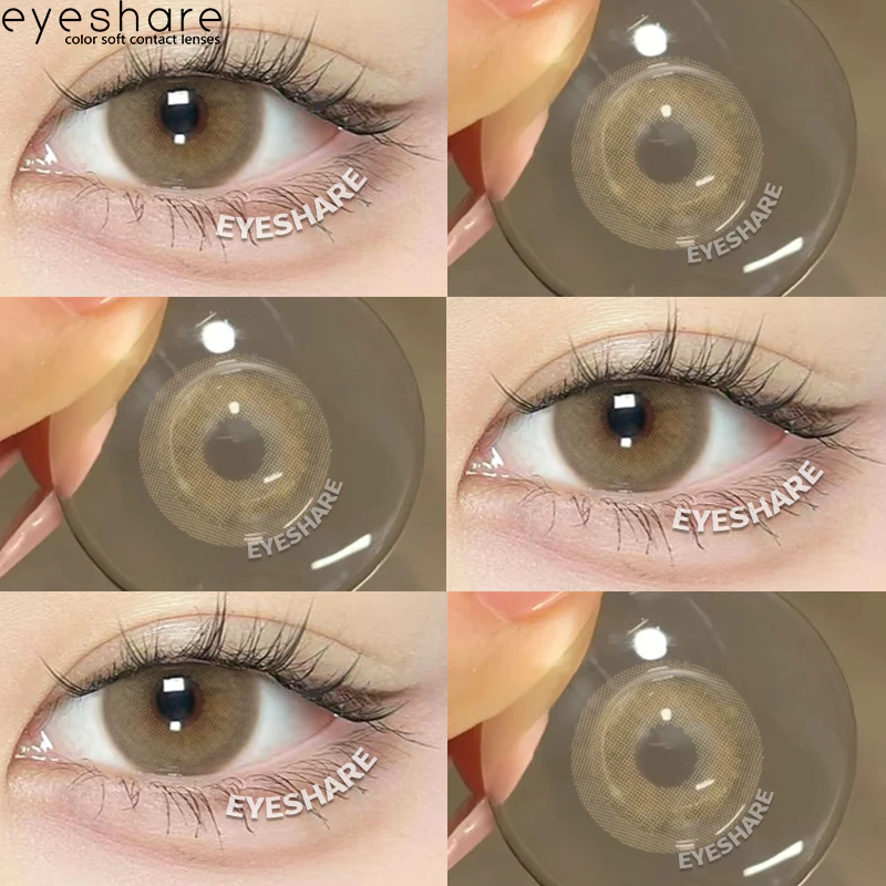 {COD}-Eyeshare Brazllgirl โปร่งใส คอนแทคเลนส์ 1คู่ 14.0มม. คอนแทคเลนส์สีขนาดเล็กรายปี เลนส์นิ่ม