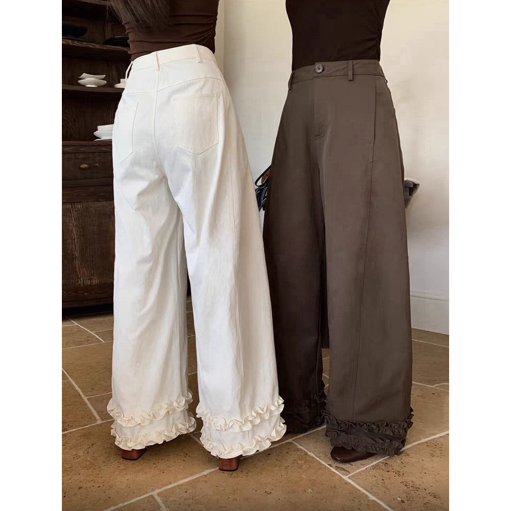 P41 - กางเกงผ้า detail ปลายขา