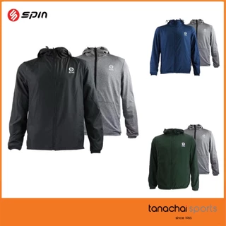 SPIN DMJ100 เสื้อแจ็คเก็ต มีฮู้ด ผ้าร่ม Jacket ใส่ได้ 2 ด้านในตัวเดียว ของแท้ 100%