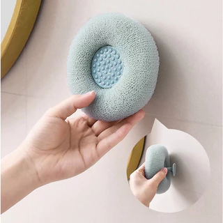 Novvia ลูกบอลอาบน้ําพร้อมถ้วยดูด Rich Foaming Body Scrubber Shower Massage Ball ฟองน้ําขัดผิว