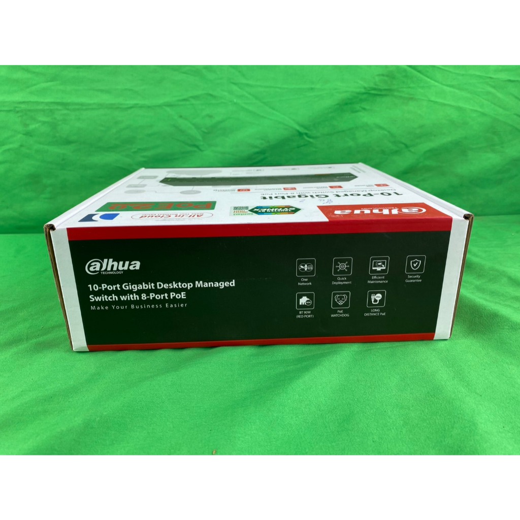 Dahua 10-Port Gigabit Destop Managed Switch 8-Port PoE