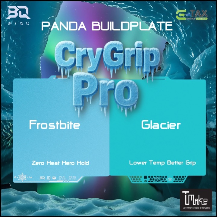 BIQU Panda BuildPlate CryoGrip Pro for Bambu X1/P1/P2/A1/A1 mini/H2D/H2S  / Creality K1 Max / Prusa 