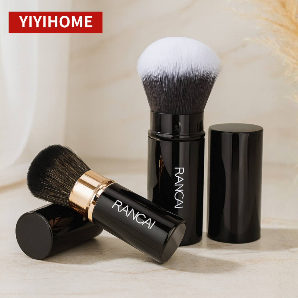 YIYIHOME แปรงแต่งหน้า แปรงปัดแป้งฝุ่น แปรงบลัชออน แปรงรองพื้น ทรงโค้งมน ขนนุ่ม ไม่ระคายเคืองผิว