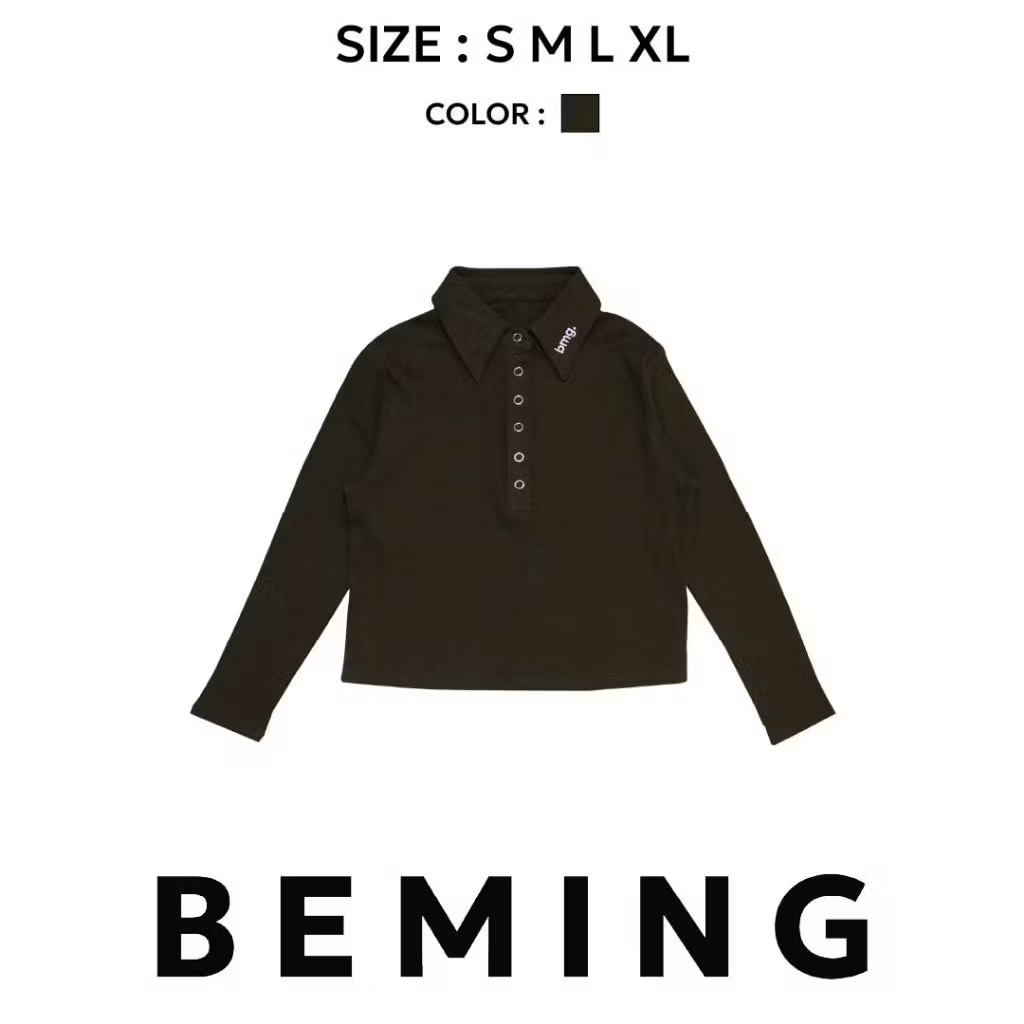 Bemingtop1025-BMG Snap Button Polo – เสื้อโปโลกระดุมแปะ