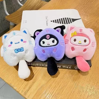 Kuromi พวงกุญแจ จี้ตุ๊กตาการ์ตูนอนิเมะ Cinnamoroll น่ารัก เสียงบีบได้ สําหรับผู้หญิง