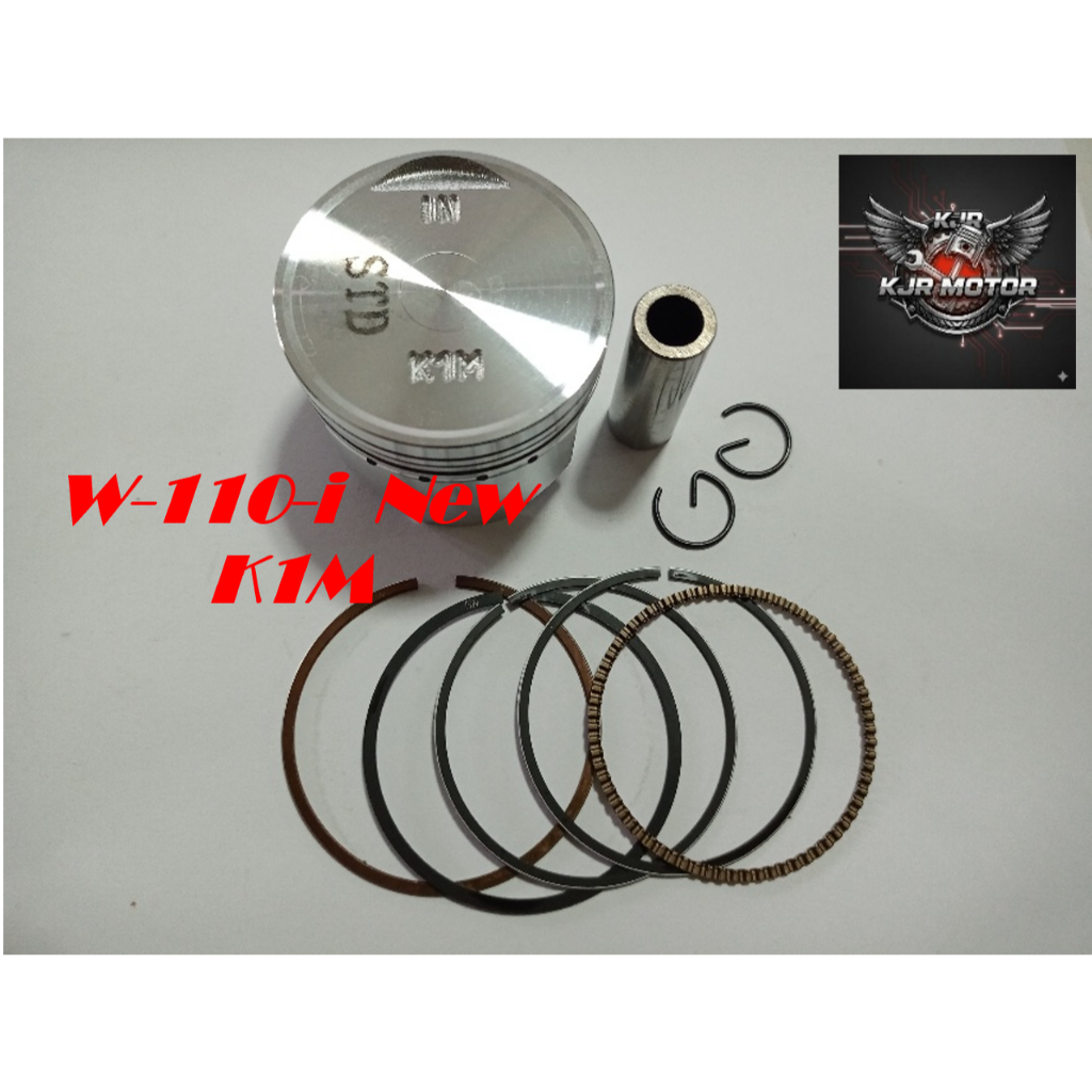 W-110-i New[K1M], KJR Motor W-110-i New ปี 21 [K1M] ลูกสูบชุดพร้อมแหวน,สลักและกิ๊ป