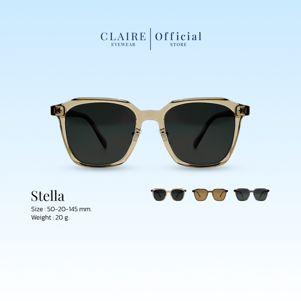 CLAIRE : (ST) แว่นตากันแดด รุ่น Stella แว่นกันแดดUV400