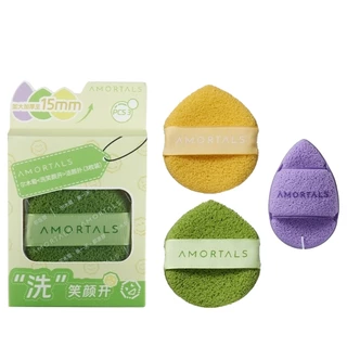 AMORTALS - Wash To Smile Face-Washing Puff(3 pc) (20g.) อามอร์ทัลส์ พัฟล้างหน้า รุ่นสมาย์ยิ้ม รุ่น3ชิ้น