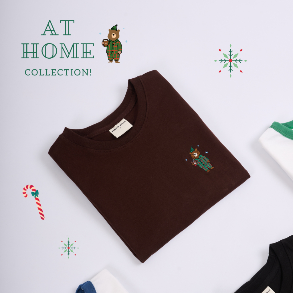 At Home collection - เสื้อยืดลายปัก Cocoa bear ☕️🧸🎄