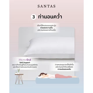 SANTAS หมอนหนุน รุ่น MICROGEL MEDIUM SUPPORT