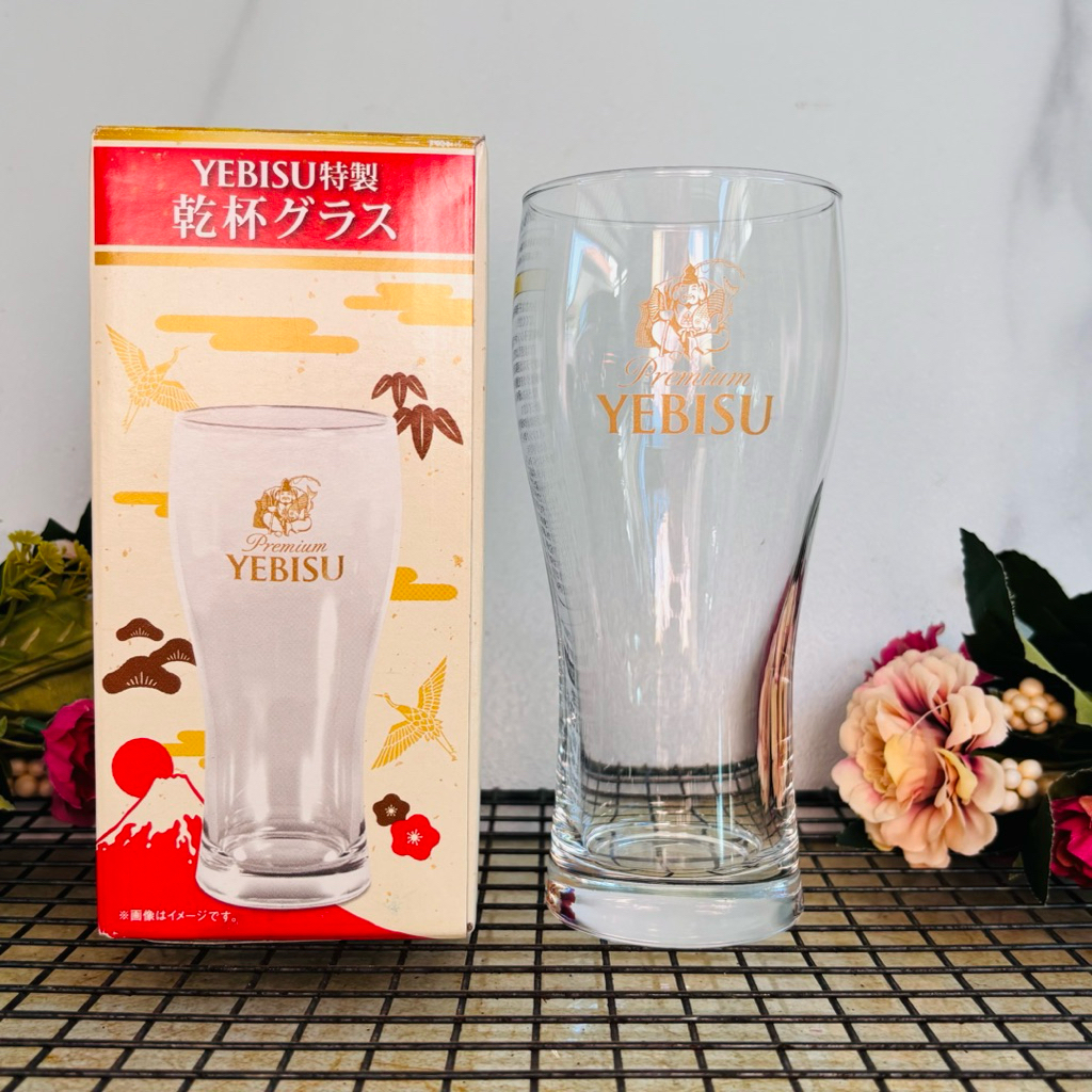 แก้วเบียร์ Premium YEBISU มือสอง จากญี่ปุ่น