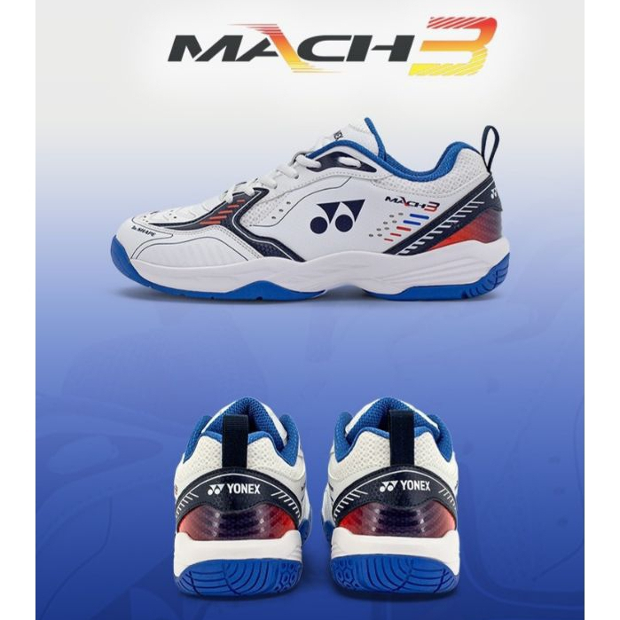 รองเท้าแบดมินตัน YONEX BADMINTON SHOES MACH 3 WHITE