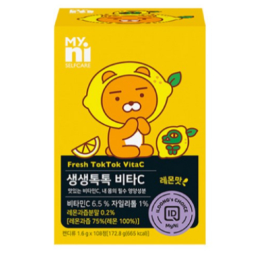 📌พร้อมส่ง ของแท้💯 Korean Kakao Friends MYni Ryan Vitamin C 108 Pack – Immune Support & Skin อาหารเสริมเพื่อสุขภาพ ☀️🐻