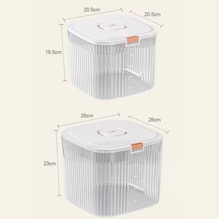5KG/10KGลังข้าวสาร ถังเก็บเม็ดข้าวสาร กล่องเก็บข้าวสารกันแมลงพร้อมฝาปิด Pop-up กล่องเก็บอาหารแห้งกล่องเก็บข้าวสาร