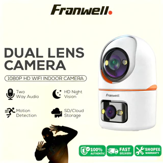 Franwell BQ8 Dual WIFI CCTV กล้องวงจรปิด ไร้สาย Homeเด็กและผู้สูงอายุ กล้องวงจรปิดไร้สาย 2K พาโนรามา360° AI+IR